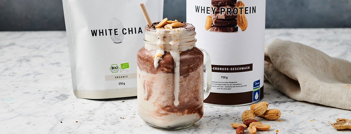 Protein Shake Schoko-Erdnuss Rezept