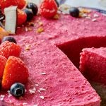 Tarta de pudding de chía y frambuesa